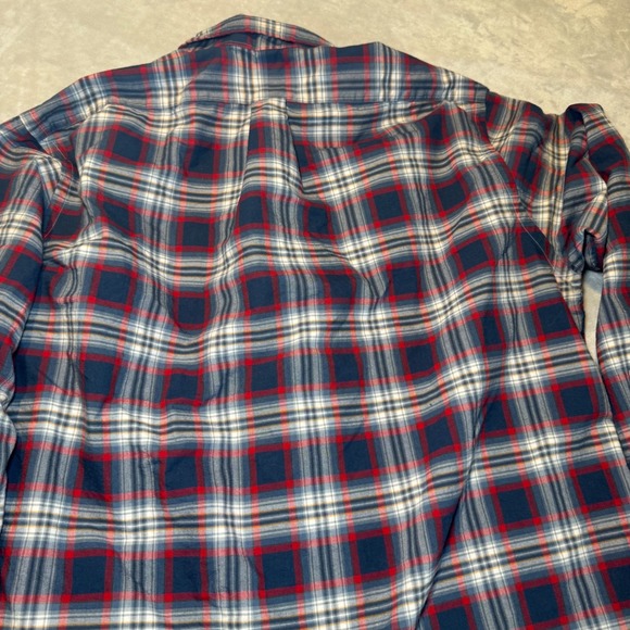 Ralph Lauren Classic Fit Plaid Button Down Shirt Men's XXL Navy Blue Red White - Picture 11 of 11